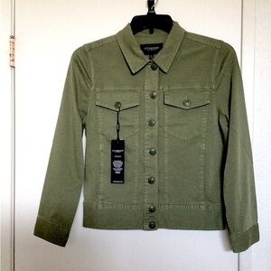 Liverpool Olive Green Button-Up Jacket